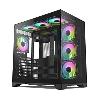 Корпус для Компьютер Forza FZ-G42A Seaview TG ATX Case, black, w/o psu, Tempered glass front panel, 1x3,5", 3x2,5",
USB3.