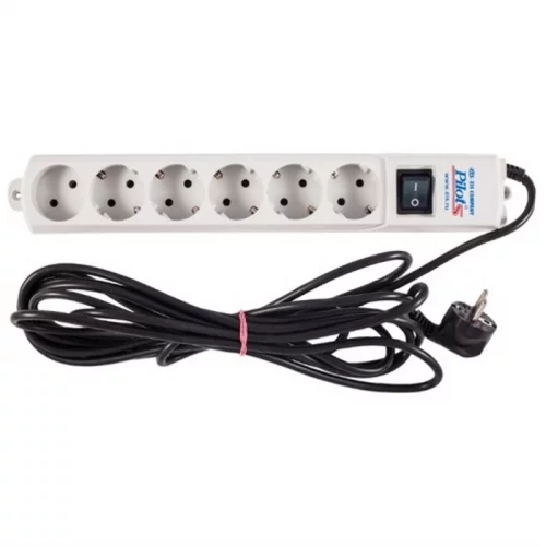 Сетевой фильтр Pilot S 6 розеток (5 евро + 1 без заземления) 1.8 м/ Surge protector Pilot S 6 outlets (5 euro + 1 without ground) 10A / 2.2kVt, 1.8m