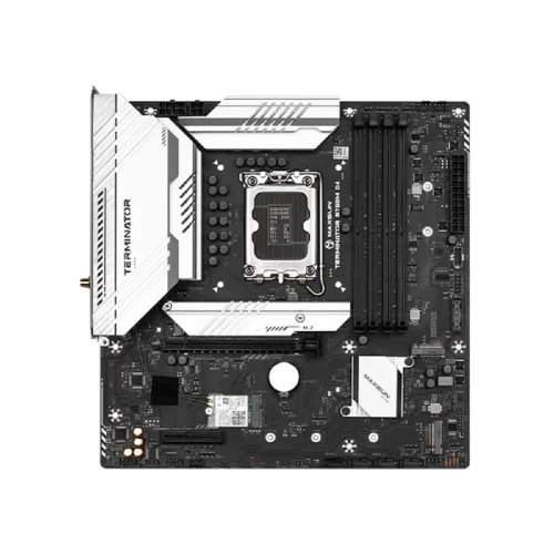 MAXSUN MS-Terminator B760M D4 WIFI V2 (Socket 1700, mATX, 4*DDR4(128Gb), DP/HDMI, 4*SATA3, 3*M.2, 1*PCIEx16/1*PCIEx4, 4*USB2.0, 2*USB 3.2, LAN 1*2,5 G, Bluetooth, Wi-Fi 802.11ax, RTL)