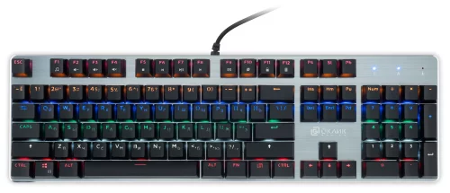 Клавиатура Оклик 970G Dark Knight механическая черный/ серебристый USB for gamer LED (499578)