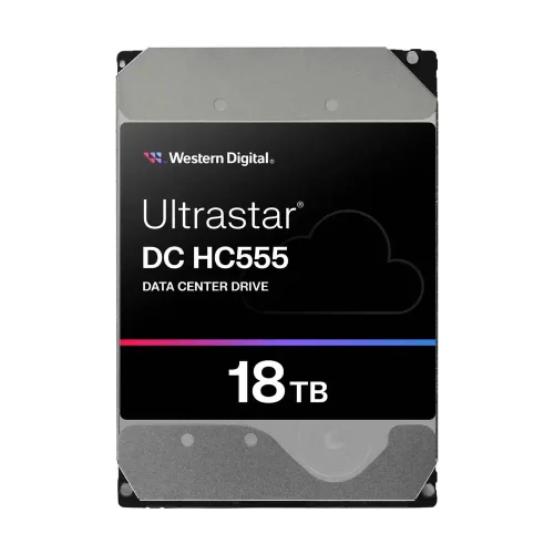 Жесткий диск Western Digital Ultrastar DC HС555 HDD 3.5 SAS 18TB, 7200 rpm, 512MB buffer, 512e, 1 year (WUH722018CL5204)