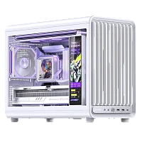 Корпус без блока питания/ Case JONSBO D33, Mini-Tower, TG, no fan, 2xUSB-A 3.0 + 1xUSB-C 3.2, mATX, mITX White (D33 WHITE)