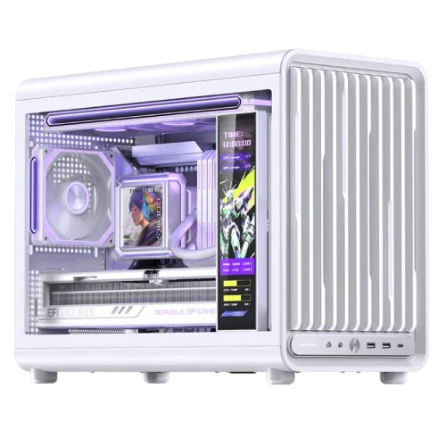 Корпус без блока питания/ Case JONSBO D33, Mini-Tower, TG, no fan, 2xUSB-A 3.0 + 1xUSB-C 3.2, mATX, mITX White (D33 WHITE)