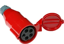 Вилка IEC 309 трехфазная, мама, 32A, 380V, разборная, красная (LAN-IEC-309-32A3P/ F) (LAN-IEC-309-32A3P/F)