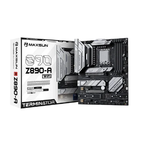 Материнская плата MAXSUN MS-Terminator Z890-A, LGA1851, Z890, 4*DDR5, 4*SATA3, 4*M.2, USB 3.2, USB 2.0, Type-C, 4*PCIEx16, HDMI+DP, ATX
