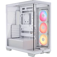 Корпус без блока питания/ Case Corsair 3500X LX-R RGB iCUE LINK, Midi-Tower, TG, 3x120mm ARGB, 2xUSB-A 3.2, 1xUSB 3.2 Type-C, E-ATX, ATX, mATX, mITX White (CC-9011325-WW)