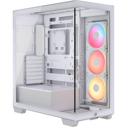 Корпус без блока питания/ Case Corsair 3500X LX-R RGB iCUE LINK, Midi-Tower, TG, 3x120mm ARGB, 2xUSB-A 3.2, 1xUSB 3.2 Type-C, E-ATX, ATX, mATX, mITX White (CC-9011325-WW)