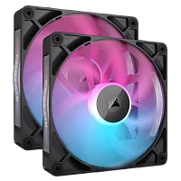 Кулер для корпуса/ Case Cooler Corsair iCUE LINK RX140 RGB (140x140x25mm, 4-pin PWM, RGB, 94.7CFM, 36dBA, 1700RPM, Black, 2pcs) (CO-9051020-WW)