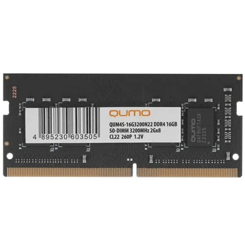 QUMO DDR4 SODIMM 16GB QUM4S-16G3200N22 PC4-25600, 3200MHz OEM/ RTL