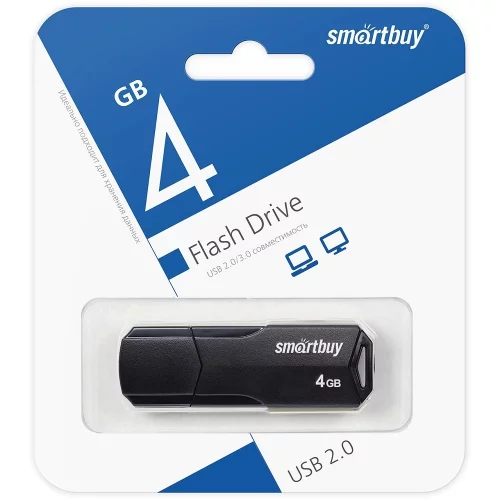 Smartbuy USB Drive 4GB CLUE Black (SB4GBCLU-K) фото 2