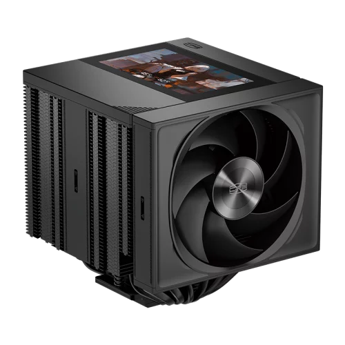 Кулер для процессора/ CPU Cooler PCCooler RZ820 Display BK (290W, 4-pin PWM, LED, 169mm, Al/Cu, 8x6mm, 1x140mm + 1x150mm, 71.9/78.7CFM, 27.1/35.8dBA, 1500/2500RPM, S: 1851/1700/1200/115X/20XX, AM5/AM4