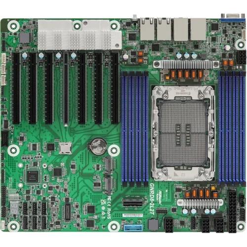Материнская плата/ ASRock GNRD8-2L2T, CEB, 1x LGA 4710 Intel Xeon 6700P-series/ 6500P-series/ 6700E-series, 8x DDR5 RDIMM, MRDIMM, 7x PCIe5.0 / CXL2.0 x16*, 1x MCIO (PCIe5.0 / CXL2.0 x8), 2x M.2 (PCI (90-SXGDS0-A0UANF)