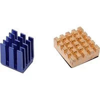 Набор радиаторов ACD RA207 Golden (14x12x5mm) + Blue (9x9x12mm) Heat Sink set for Raspberry Pi3 B, Pi3 B+, Pi4