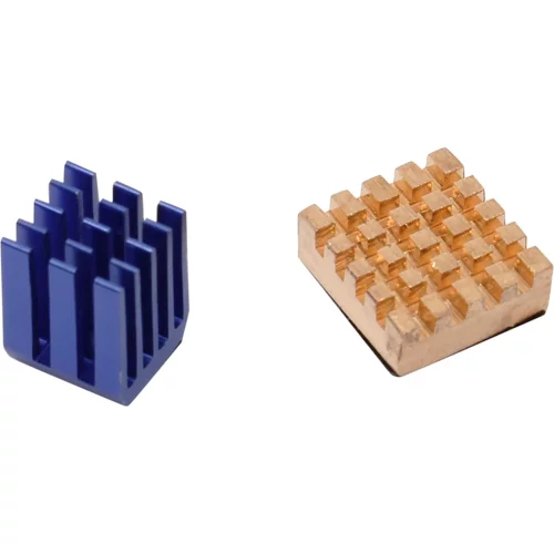Набор радиаторов ACD RA207 Golden (14x12x5mm) + Blue (9x9x12mm) Heat Sink set for Raspberry Pi3 B, Pi3 B+, Pi4