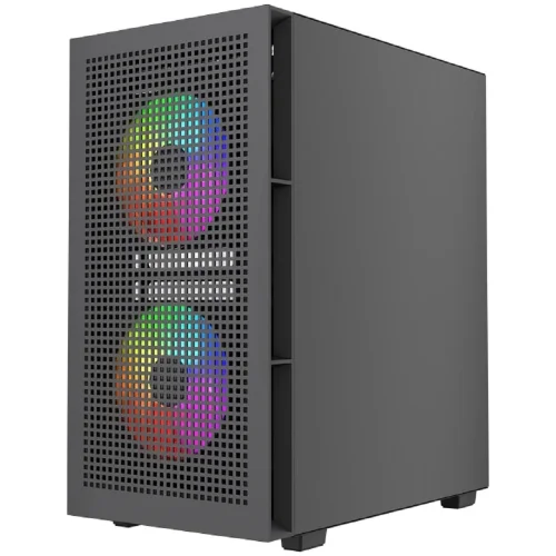 Powercase Корпус Mistral SM05 ARGB, Tempered Glass, 3x120mm ARGB PWM fans, чёрный, mATX (CMMSM05B-A3) фото 3