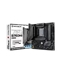 MAXSUN MS-Terminator B760M GKD5 DARK (Socket 1700, mATX, 2*DDR5, DP/HDMI, 4*SATA3, 3*M.2, 1*PCIEx16/1*PCIEx4/1*PCIEx1, LAN 1*2.5G , 6*USB2.0, 2*USB 3.2, 2*ARGB+1*RGB, black, RTL)