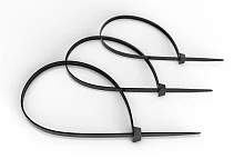 Cabeus GTOUT-150 Стяжка нейлоновая неоткрывающаяся, безгалогенная (halogen free), 150x3.6мм, черная, outdoor (для использования от -40 до +85 C), устойчивая к UV, (100 шт)
