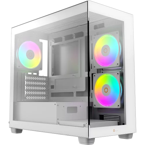 Корпус Компьютер без блока питания/ Case Ocypus Gamma C52 WH ARGB, Mini-Tower, TG, 3x120mm ARGB, 1xUSB-A 3.0 + 2xUSB 2.0, mATX, mITX White (GAMMA-C52-WHD300XX-GL)