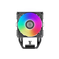 Кулер для процессора/ CPU Cooler PCCooler R400 ARGB BK (180W, 4-pin PWM, 133mm, Al/Cu, 4x6mm, ARGB, 1x92mm, 40.94CFM, 30dBA, 2200RPM, S: 1851/1700/1200/115X, AM5/AM4, black)