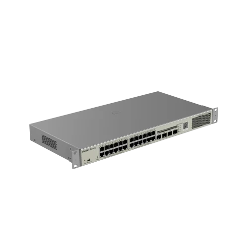 Коммутатор L2 24*1Гб/ c POE + 4*SFP, POE бюджет 370 Вт, металлический корпус, крепления в стойку (RG-NBS3100-24GT4SFP-P-V2)