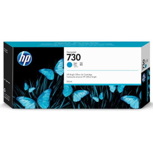 Картридж/ HP 730 300-ml Cyan Ink Cartridge (P2V68A)