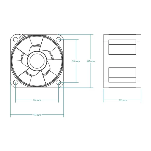 Вентилятор Arctic Cooling Вентилятор корпусной ARCTIC S4028-15K 1400-15000rpm Dual Ball Bearing 4-Pin Fan-Connector (ACFAN00264A) фото 6
