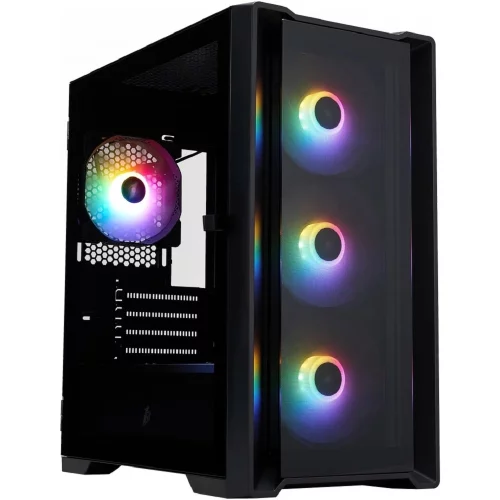 1STPLAYER Корпус TRILOBITE T4-G GLASS FRGB Black / mATX / 4x120mm FRGB fans / T4-G-BK-4F1
