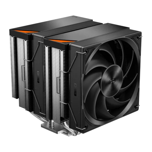 Кулер для процессора/ CPU Cooler PCCooler RZ620 (260W, 4-pin PWM, 157.5mm, Al/Cu, 6x6mm, 2x120mm, 86.73CFM, 32dBA, 2000RPM, S: 1851/1700/1200/115X, AM5/AM4, silver, black)