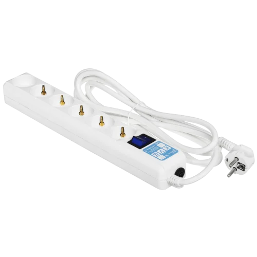 Power Cube сетевой фильтр PRO, 3 метра, 6 розеток (5 с заземлением + 1 без заземления), 16А/3,5кВт, cечение провода: 3х1,5мм2, цвет белый, гарантия 5 (SPL6-16-P-3M)