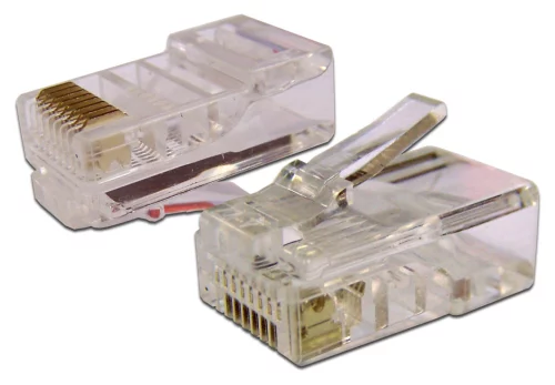 Коннектор RJ45 UTP 8P8C, универсальный, cat.6, 100 шт. (TWT-PL45-8P8C-6)