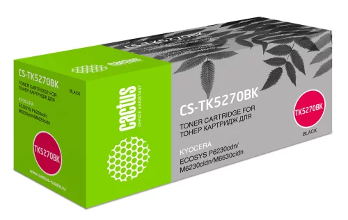 Картридж лазерный Cactus CS-TK5270BK TK-5270BK черный (8000стр.) для Kyocera Ecosys P6230cdn/M6230cidn/M6630cidn