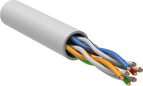 Кабель информационный ITK LC1-C5E04-128 кат.5E U/ UTP 4X2X24AWG нг(А)-LSLTx внутренний 305м белый