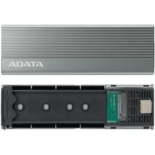 Корпус для HDD/ SSD M.2 ADATA External SSD Enclosure EC680 USB 3.2 Gen2, NVMe/ SATA, RGB, Titanium Grey, RTL (EC680-CCGY) фото 5