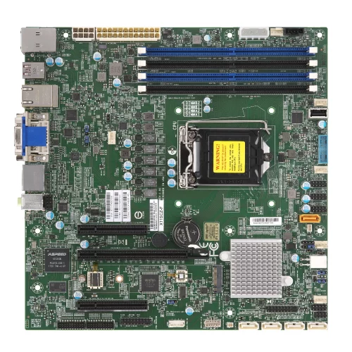 Материнская плата SuperMicro MBD-X11SCZ-F-B + планка (MCP-260-00126-0N) + 2 кабеля (CBL-0044L) (331109)