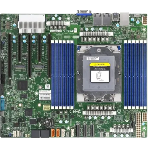 Системная плата/ Supermicro MBD-H13SSL-NT-B, ATX, 1xSP5 AMD EPYC 9004/ 9005, 12x DIMM DDR5 6000 MT/ s, AST2600, 8x SATA3, 3x PCIe 5.0 x16 slots, 2x PCIe 5.0 x8 slots, 2x M.2 PCIe 5.0 x4 SATA/ NVMe (M-ke (MBD-H13SSL-NT-B (BUNDLE))