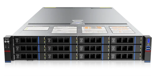 Серверная платформа/ Gooxi SL201-D12R-G4 2u 12bay server platform with direct bp,based on rapid sapphire 2xPCIe 5.0x16; 4xPCIe 5.0x8 4x 2.5 rear NVMe 2x CPU cooler 350W 1300W 1+1 EU power cables rail (0.95.002.1070)