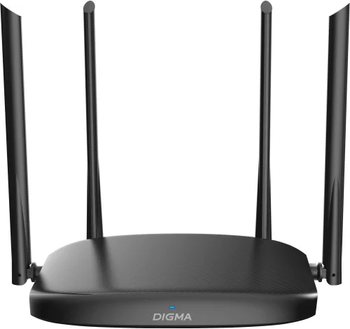 Роутер беспроводной Digma DWR-AC1202 AC1200 10/ 100/ 1000BASE-TX черный