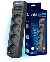 Сетевой фильтр Pilot m-MAX 3м (4 розетки) серый (коробка) (144) (144#MLN)