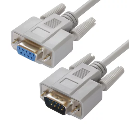 Greenconnect Удлинитель 0.5m RS-232/RS-232 9M/9F Premium GCR-DB9CM2F-0.5m, серый 30 AWG