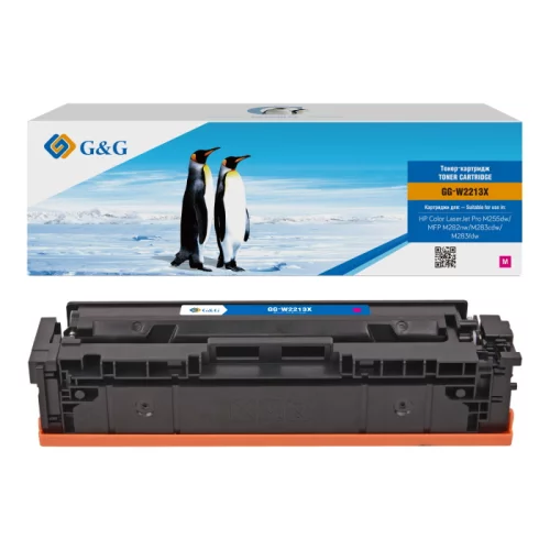 Тонер-картридж G&G GG-W2213X пурпурный 2450 страниц для HP Color LaserJet Pro M255dw, MFP M282nw/ M283fdw/ cdw