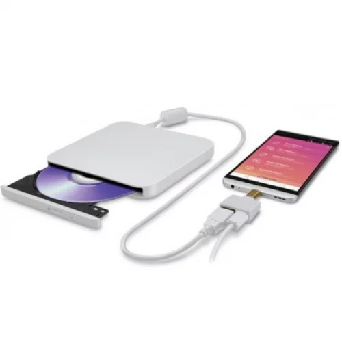 Оптический привод LG DVD+R/RW, DVD-R/RW, DVD-RAM External Slim USB 2.0, Android Compatible, M-DISC, TV Connectivity, White, RTL (GP95NW70.AHLE10B) фото 2