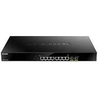 Коммутатор/ DMS-1100-10TP Smart L2 Switch 8x2.5GBase-T PoE, 2x10GBase-X SFP+, PoE Budget 240W (DMS-1100-10TP/A1A)