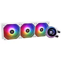 Водяное охлаждение для процессора/ Thermalright Frozen Notte 360 White Argb V2 (360mm, White, ARGB/ Fans: 3x120mm, 72.37CFM, 27.7dBA, 2000RPM/ Pump height 54mm, 28dBA, 5300RPM, Rad thickness 27mm/ (F-NOTTE-360-WH-ARGB-V2)