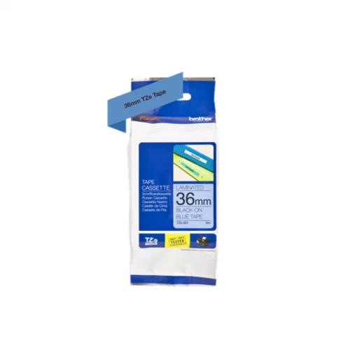 Картридж Brother TZ-E561 (TZE561) Картридж Brother TZ-E561 наклейка ламинированная 36 мм чёрный шрифт на синем фоне, длина 8 м (TZE561) фото 2