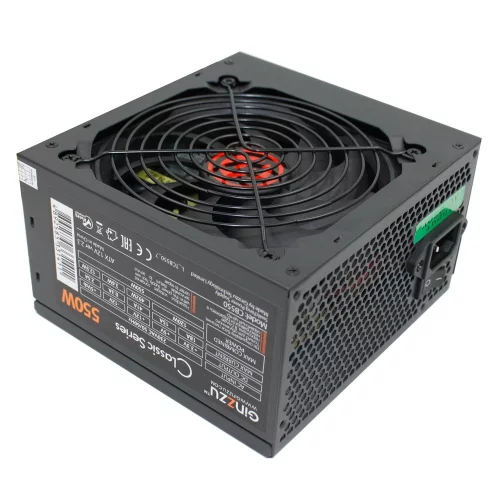 Ginzzu CB550 12CM black,24+4p,PCI-E(6+2), 4*SATA,3*IDE,оплетка MB, кабель питания