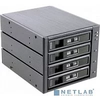 Procase L3-304-SATA3-BK {Hot-swap корзина 4 SATA3/ SAS 6Gb, черный, с замком, hotswap aluminium mobie rack module (3x5,25) 1xFAN 80x15mm}