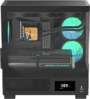 корпус Formula V Line Crystal E1M Black, MATX, USB3.0*2, Switch Display Panel
