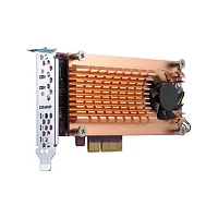 Плата расширения/ QNAP QM2-2S-220A Dual M.2 22110/ 2280 SATA SSD expansion card (PCIe Gen2 x2), Low-profile bracket pre-loaded, Low-profile flat and Full-height are bundled (shorter version to support