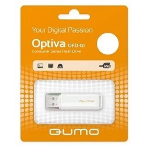 USB 2.0 QUMO 16GB Optiva 01 White [QM16GUD-OP1-white]