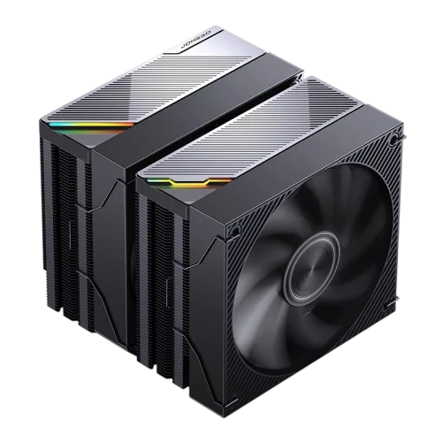 Кулер для процессора/ CPU Cooler JONSBO CA90 ARGB (270W, 4-pin PWM, 159mm, Al/ Cu, 6x6mm, ARGB, 1x130mm + 1x120mm, 76.57CFM/ 69.61CFM, 31.4dBA/ 32.6dBA, 1800RPM/ 1800RPM, S: 1851/ 1700/ 1200/ 115X, AM4/ AM5 B (CA90 ARGB BLACK)